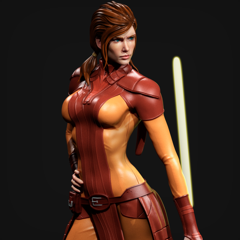 Bastila Shan Resin Statue - view 1