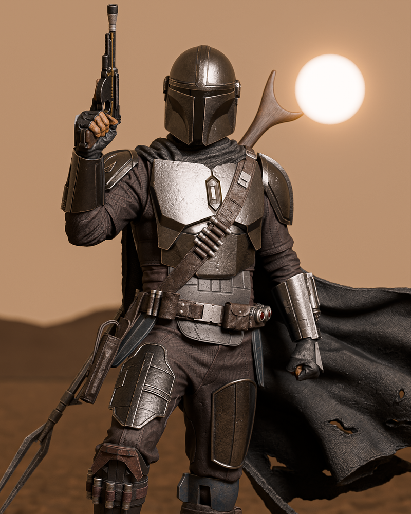 The Mandalorian Resin Statue - view 1