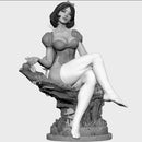 White Resin Statue - view 4
