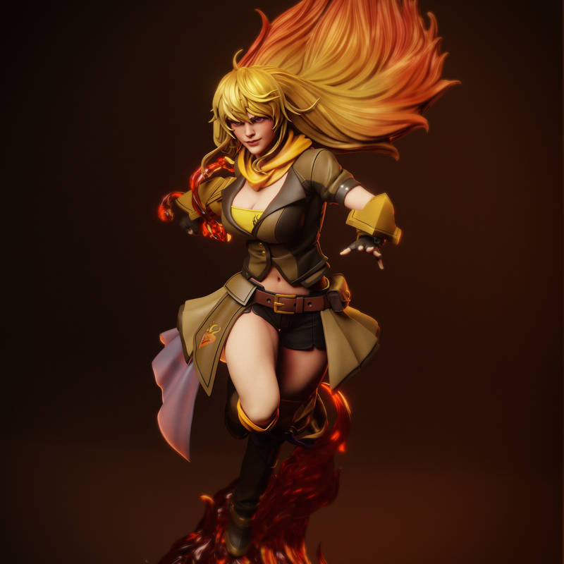 Yang Xiao Long Resin Statue - view 2