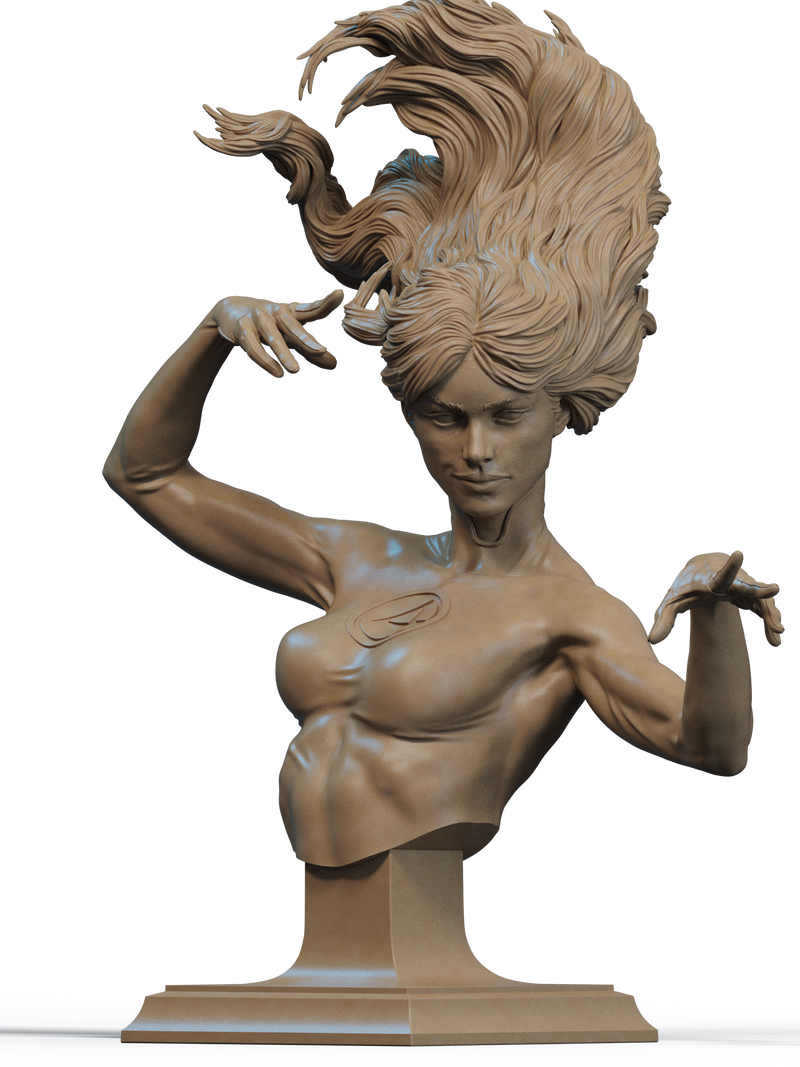 Invisible Woman Resin Bust - Design 2 - view 1