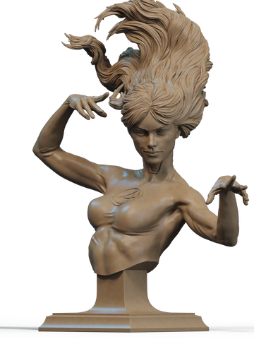 Invisible Woman Resin Bust - Design 2 - view 1