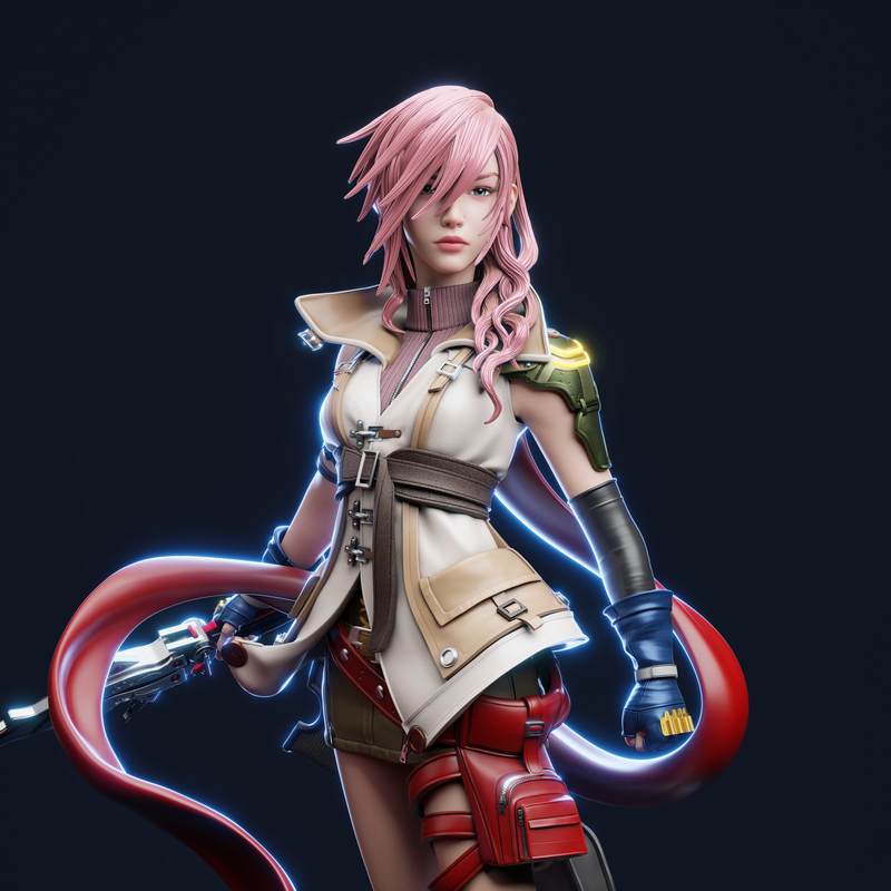 Lightning Resin Statue - view 2