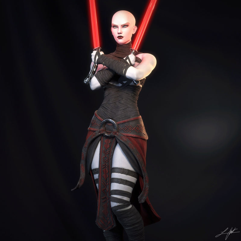 Asajj Ventress Resin Statue - view 8
