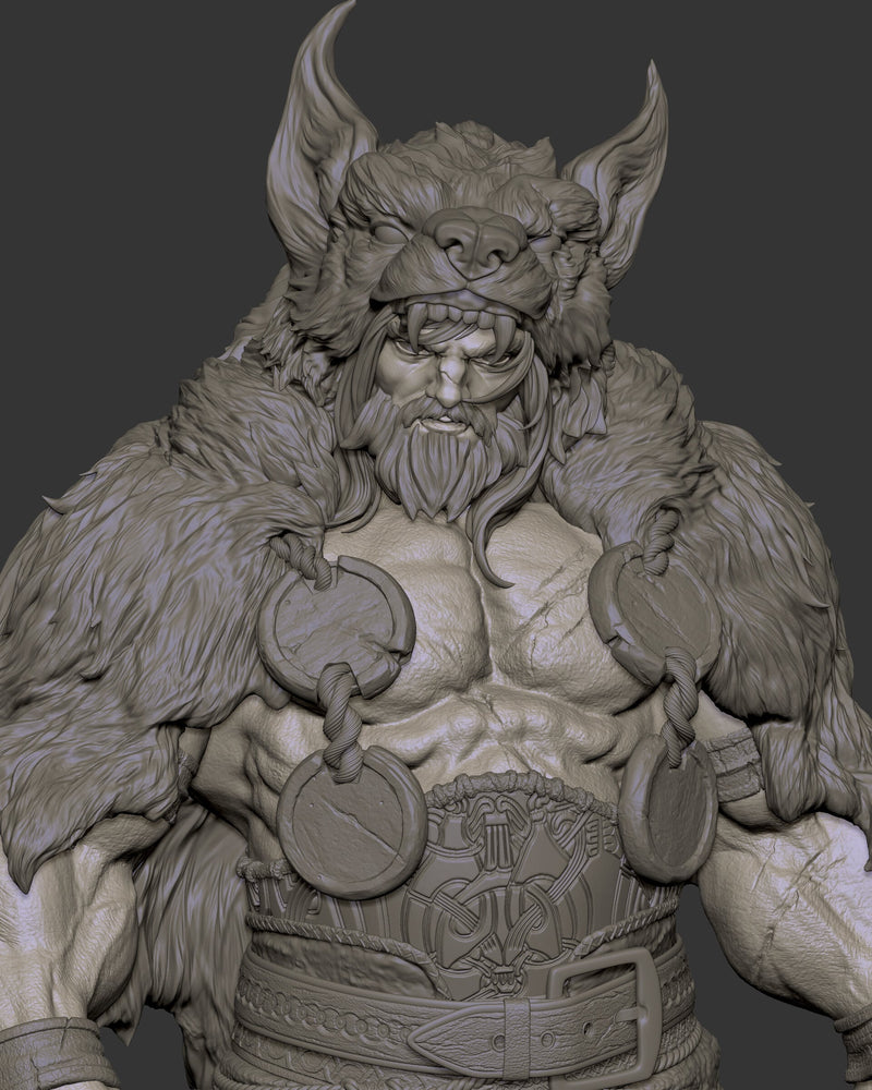 Barbarian Thor Resin Statue - view 2