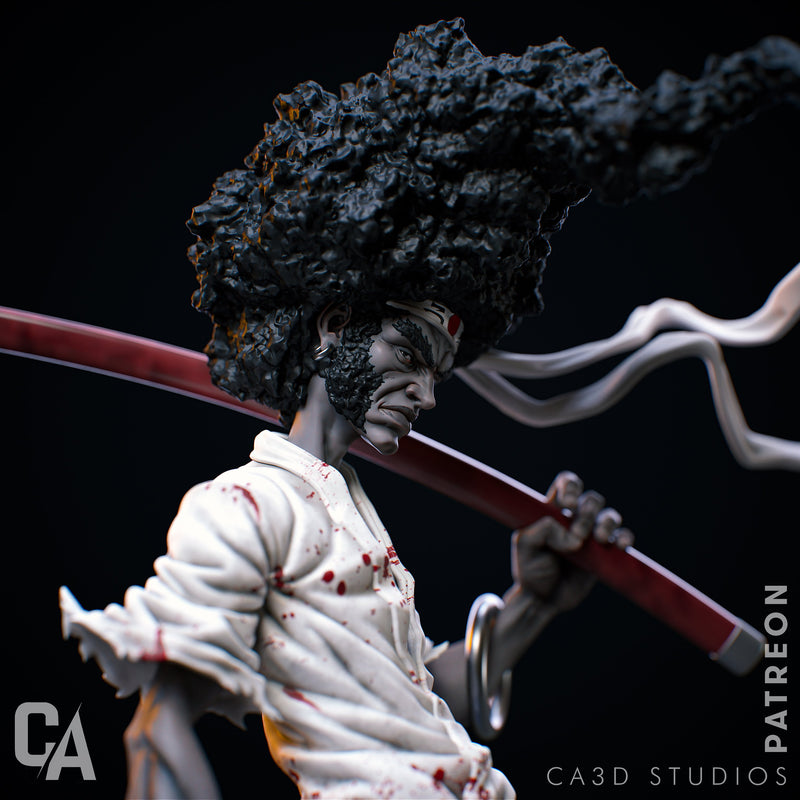 Afro Samurai Resin Statue - view 1