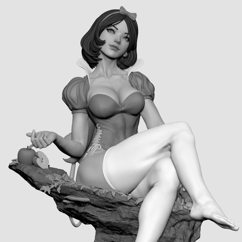 White Resin Statue - view 5