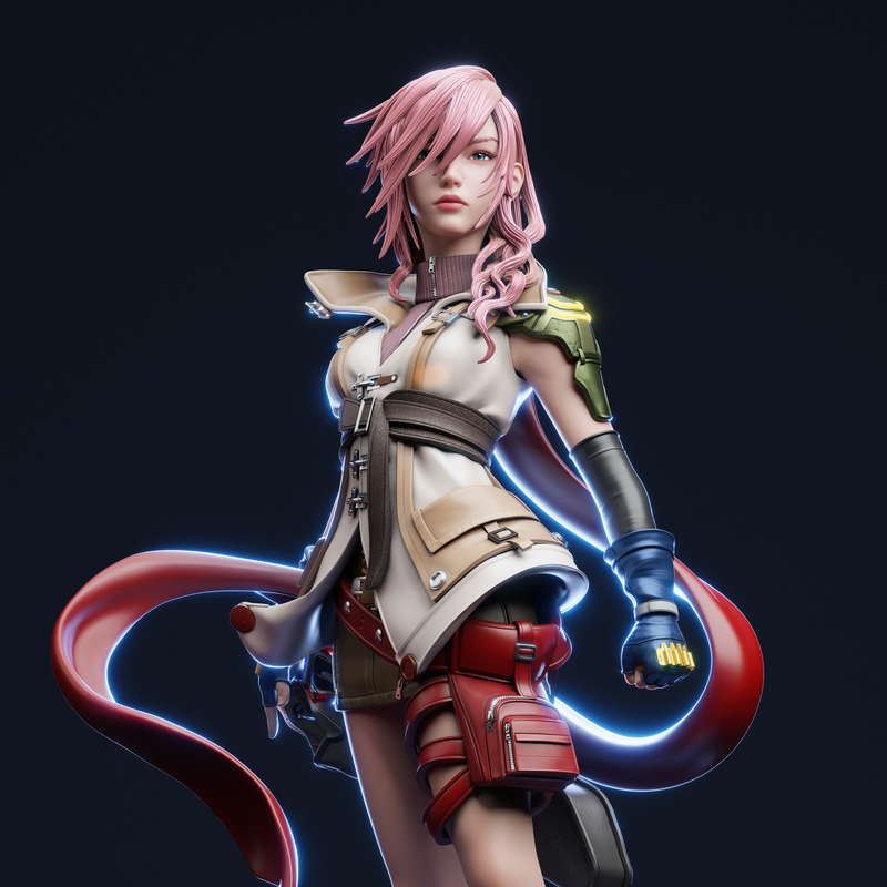 Lightning Resin Statue - view 1