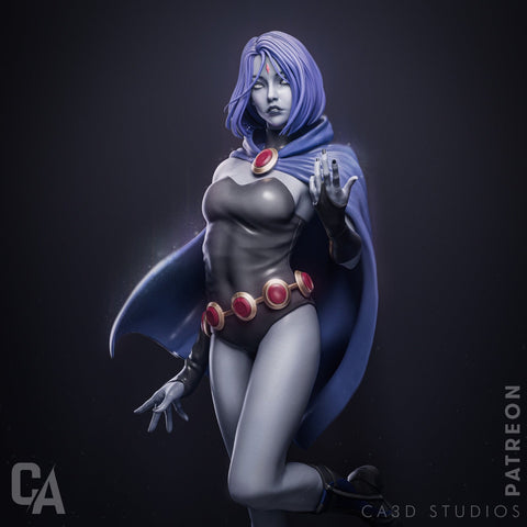 Raven Resin Statue - view 1