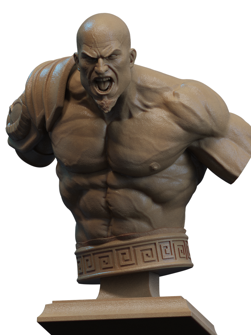 Kratos Resin Bust - view 1