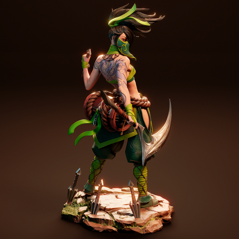 Akali Resin Statue - view 3