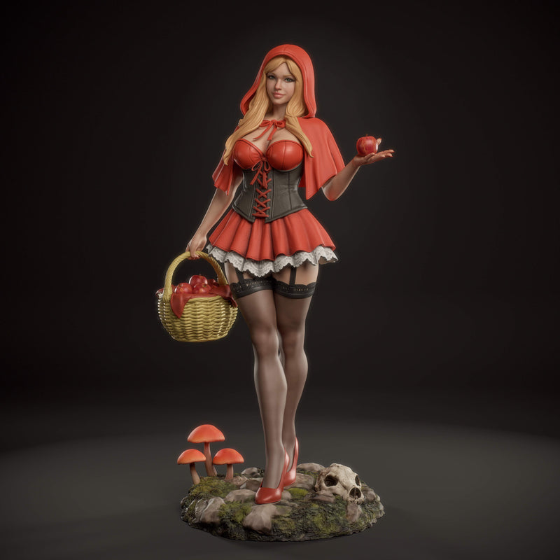 Red Riding Hood Resin Statue - view 1
