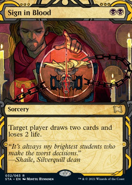 Sign in Blood (Foil Etched) [Strixhaven: School of Mages Mystical Archive]