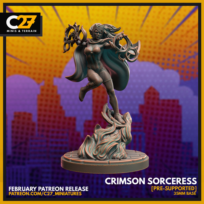 Scarlet Witch 40mm Scale Miniature - Crisis Protocol Proxy