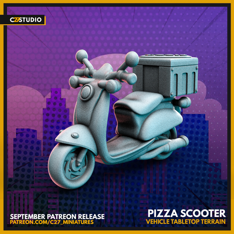 Pizza Scooter (Size 1 Tabletop Vehicle)