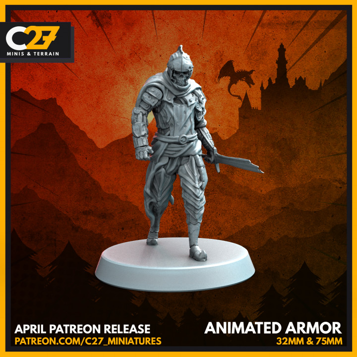 Animated Armor / 32mm / 1 Inch Base