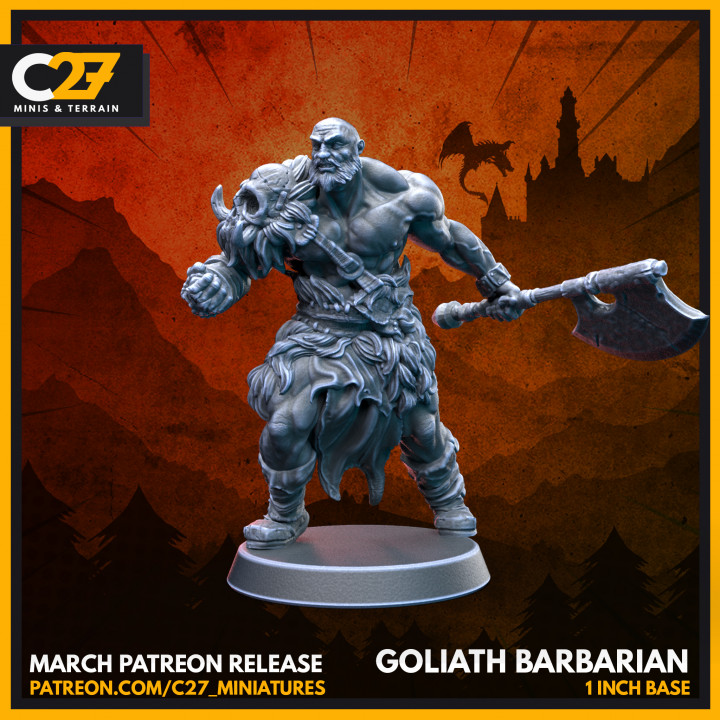 Goliath Barbarian / 32mm / 1 Inch Base