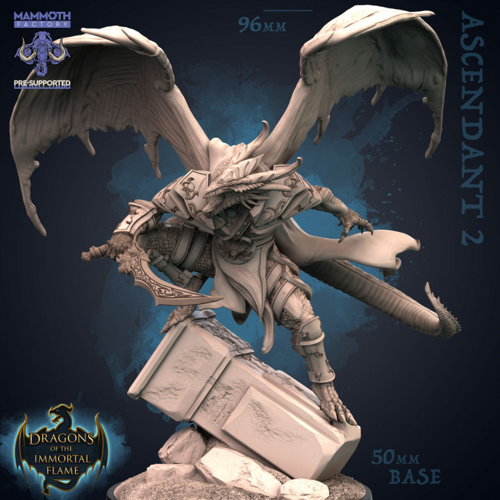 Drakkari Ascendant 2 | DnD Miniature | TTRPG Miniature