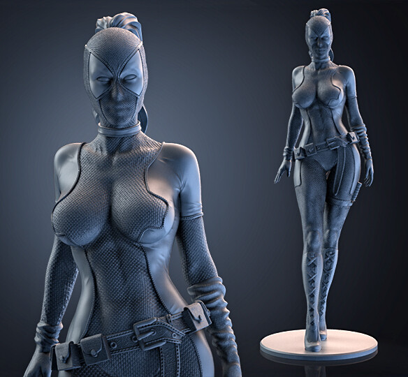 Lady Deadpool Resin Statue Model Kit