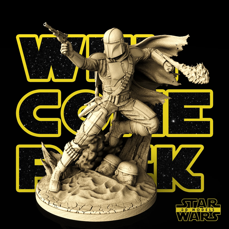 Star Wars Mandalorian Statue | Sculpture | Model Kit
