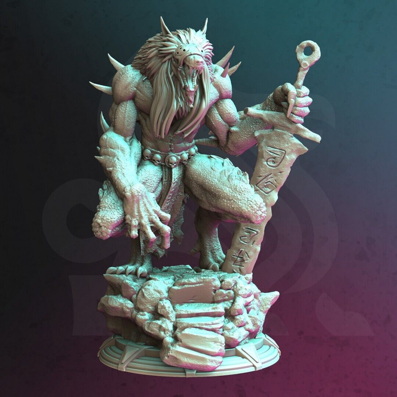 Alpha Giant Werewolf - Scrag Blackborne | DM Stash | DnD | Fantasy Miniature