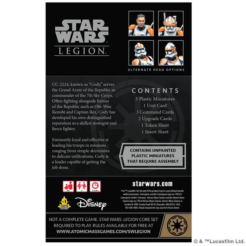 Star Wars Legion: Clone Commander Cody Commander Expansion