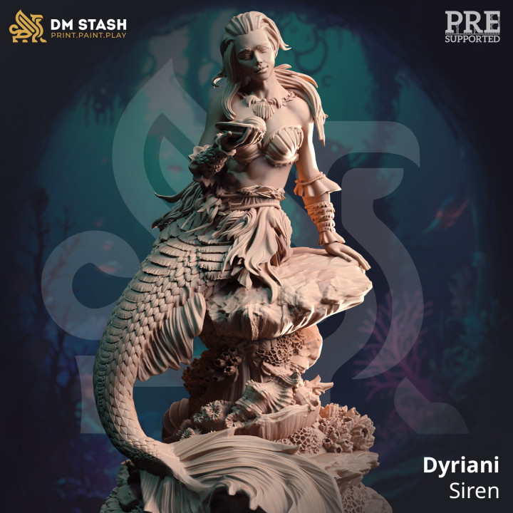 Dyriani, Siren (B) | DM Stash | DnD | Fantasy Miniature
